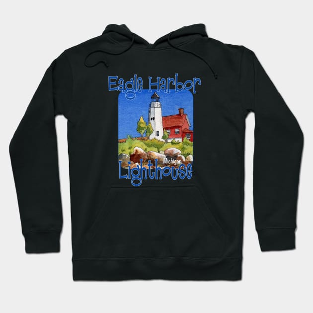 Eagle Harbor Lighthouse, Michigan Hoodie by MMcBuck